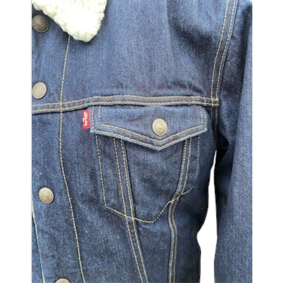 Levis Type III Sherpa Trucker Jacket Sz. S Metal Buttons Iconic - Picture 4 of 16